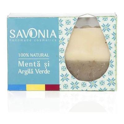 Saponetta alla menta e argilla verde, 90 g, Savonia