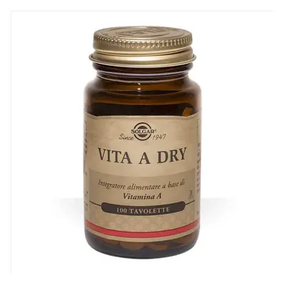 Vita A Dry Integratore Alimentare, 100 tavolette, Solgar