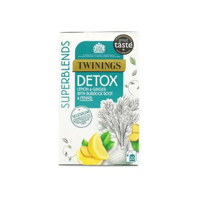 Superblends Detox tisana detox alle erbe, 18 bustine, Twinings