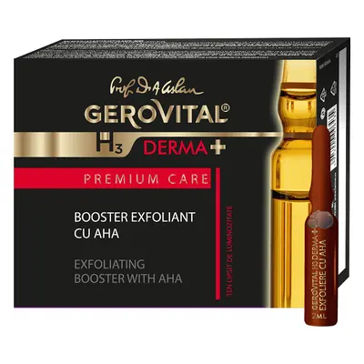 Booster esfoliante con AHA Gerovital H3 Derma+ Premium Care, 4 fiale, Charmec