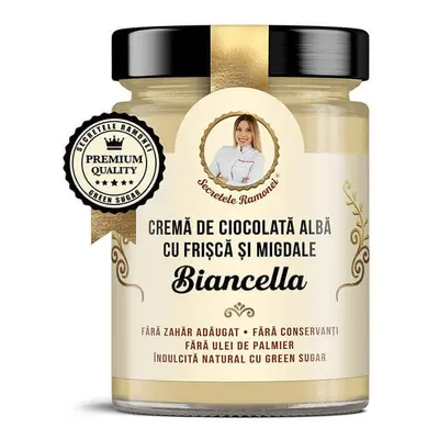 Crema al cioccolato bianco con panna montata e mandorle, Biancalla, Ramona's Secrets, 350g, Reme