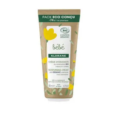 Crema idratante biologica per viso e corpo, 200 ml, Klorane Bebe