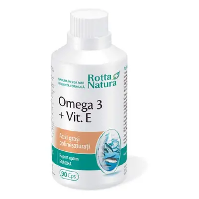 Omega 3 + Vitamina E 1000 mg, 90 capsule, Rotta Natura