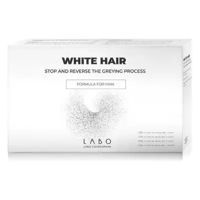 Trattamento contro l'ingrigimento dei capelli per uomo White Hair, 40 fiale, Labo