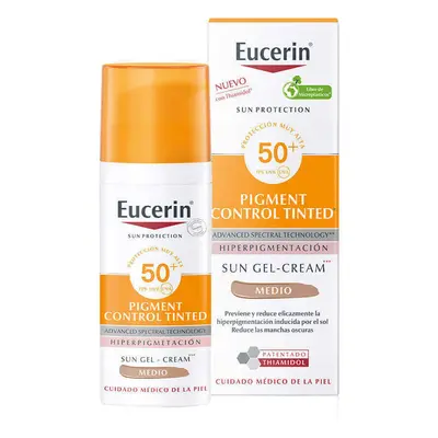 Emulsione protettiva contro l'iperpigmentazione cutanea SPF 50+ tonalità media, 50 ml, Eucerin