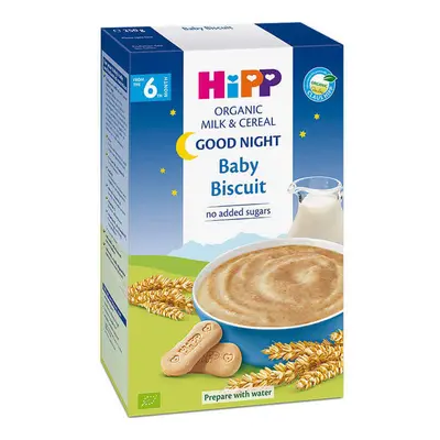 Latte e cereali con biscotto per bambini Buonanotte, 250 g, Hipp