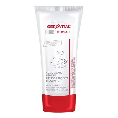 Gel detergente per pelle con arrossamenti e squame Gerovital H3 Derma+, 150 ml, Farmec