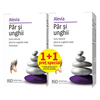 Capelli e unghie, 60 compresse, Alevia (prezzo speciale 1+1)