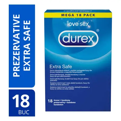 Preservativi extra sicuri, 18 pezzi, Durex