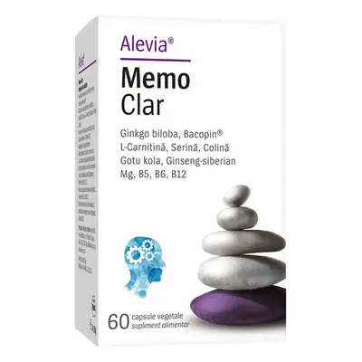 Integratore per memoria e concentrazione Memo Clar, 60 capsule vegetali, Alevia