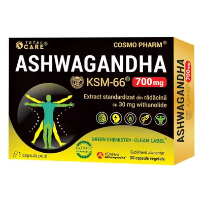 Ashwagandha KSM-66, 700 mg, 30 capsule, Cosmopharm