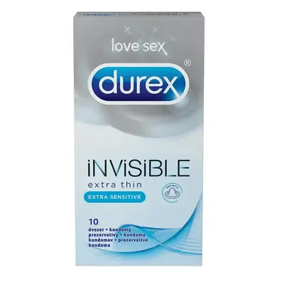 Preservativi invisibili extra sottili extra sensibili, 10 pezzi, Durex