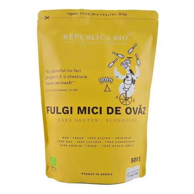 Piccoli fiocchi d'avena biologici senza glutine, 500 g, Republica Bio