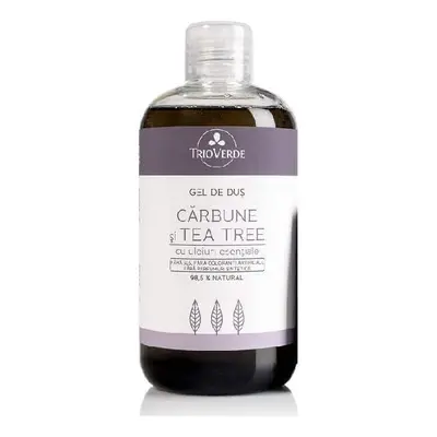 Gel doccia con Carbone e Tea Tree, 300 ml, Green Trio