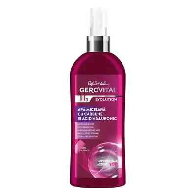 Acqua Micellare con Carbone e Acido Ialuronico, Gerovital H3 Evolution, 150 ml, Farmec