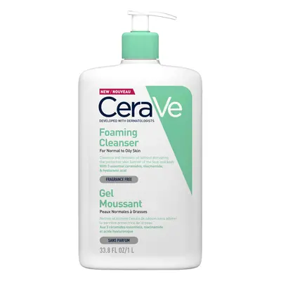 CeraVe Schiuma Detergente, Da normale a grassa, 1000 ml