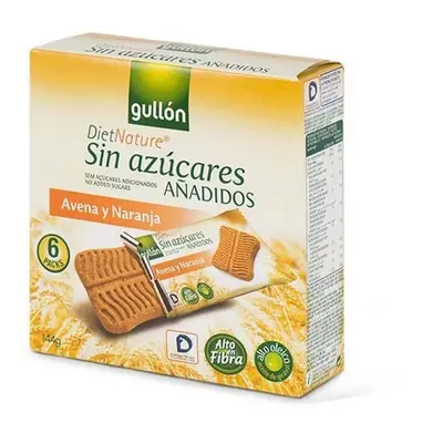 Biscotti snack all'avena e arancia senza zuccheri aggiunti, con edulcorante, 144g, Gullon