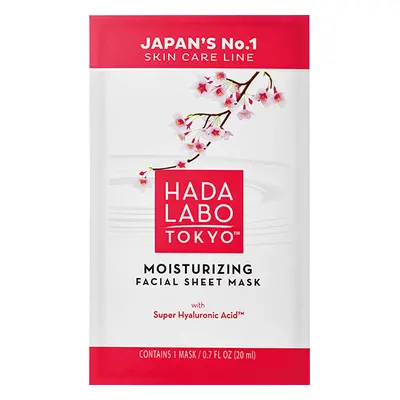 Maschera viso idratante senza profumo con acido super ialuronico, 20 ml, Hada Labo Tokyo