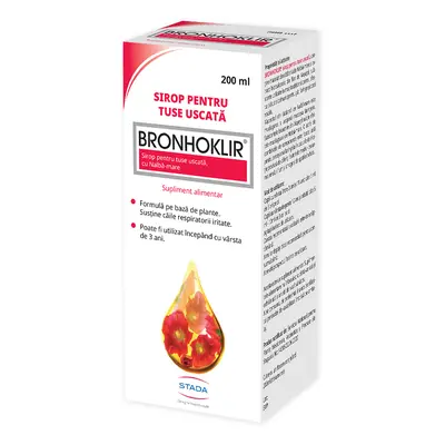 Sciroppo per la tosse secco Bronhoklir, 200 ml, Stada