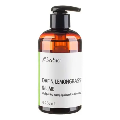 Olio per massaggiare gambe stanche Alloro, Citronella e Lime, 236 ml, Sabio