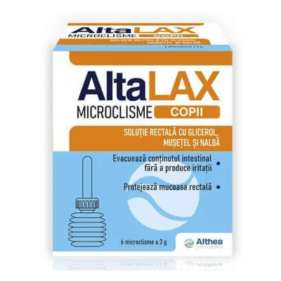 Micro clisteri per bambini AltaLAX, 6 pezzi, Althea Life Science