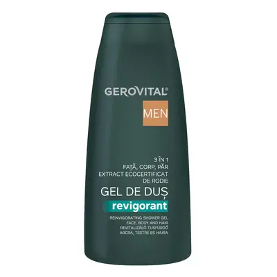 Bagnoschiuma Rinfrescante 3 in 1 Gerovital Men, Gerovital Men, 400 ml, Farmec