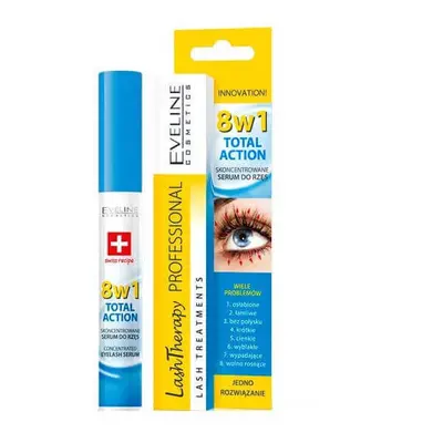 Siero per ciglia concentrato Lash Therapy Total Action 8 in 1, 10 ml, Eveline Cosmetics