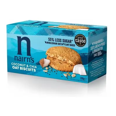 Biscotti d'avena integrale con cocco e semi di chia, 200 g, Nairns