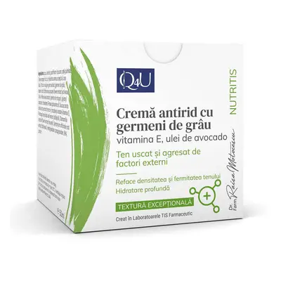 Crema antirughe al germe di grano Nutritis Q4U, 50 ml, Tis Farmaceutic