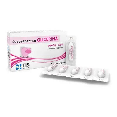 Supposte per bambini con Glicerina 1400 mg, 10 pezzi, Tis Farmaceutic