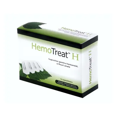 Supposte per emorroidi HemoTreat H, 12 pezzi, GlobalTreat