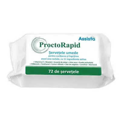 Assista ProctoRapid salviette umidificate per l'igiene anorettale x 72 pz