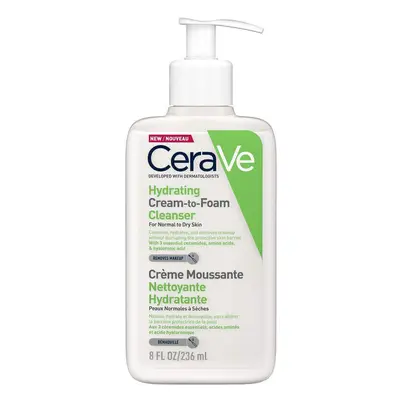 CeraVe Detergente Crema-Schiuma Idratante​ per pelli da normali a secche, 236 ml