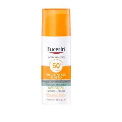 Crema gel con protezione solare SPF 50+ tonalità chiara, 50 ml, Eucerin