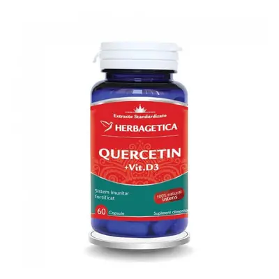 Quercetina con vitamina D3, 60 capsule, Herbagetica