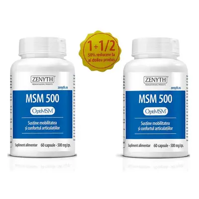 MSM 500, 60 capsule 60 capsule 50% di sconto sul secondo prodotto, Zenyth