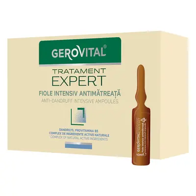 Fiale antiforfora intensive Gerovital Treatment Expert, 10 fiale x 10 ml, Farmec