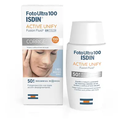 Fluido solare per il viso con SPF 50+ Active Unify Fusion Fluid, 50 ml, Isdin