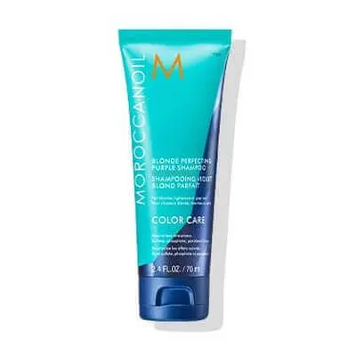 Shampoo Blonde Perfecting Purple per capelli biondi, 70 ml, Moroccanoil