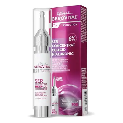 Siero Concentratto con 6% Acido Ialuronico, Gerovital H3 Evolution, 10 ml, Farmec