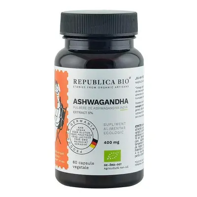 Ashwagandha 400 mg, 60 capsule, Republica Bio