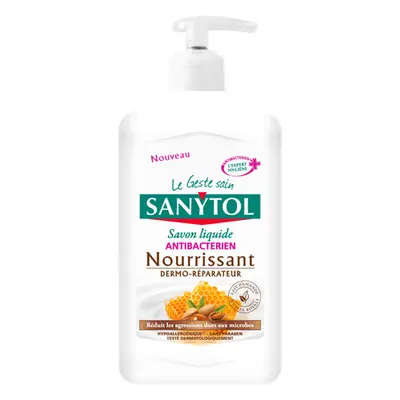 Sapone liquido nutriente antibatterico con latte di mandorla e pappa reale, 250 ml, Sanytol