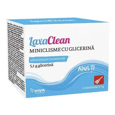 LaxaClean Mini clisteri di glicerina per adulti, 6 pezzi, Viva Pharma