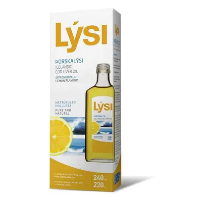 Olio di fegato di merluzzo al gusto di limone, 240 ml, Lysi