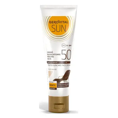 Crema Colorante per il Viso SPF 50 Sun, Gerovital Sun, 50 ml, Farmec