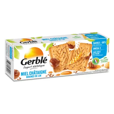 Biscotti con miele e farina di castagne, 200g, Gerble