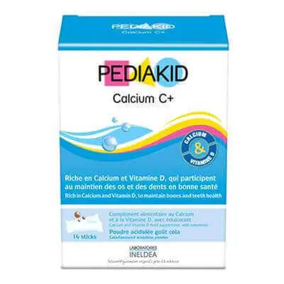 Calcio e Vitamina D3, 14 bustine, Pediakid