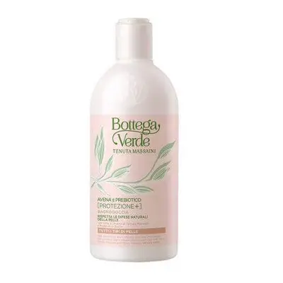 Gel doccia con latte d'avena e biolina prebiotica, 400 ml, Bottega Verde