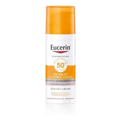 Crema gel protettiva solare viso SPF 50+ tonalità chiara, 50 ml, Eucerin