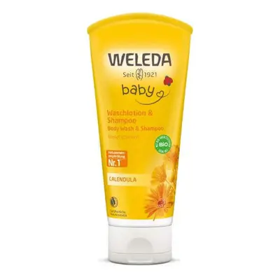 Lozione detergente e shampoo alla calendula, Baby, 200 ml, Weleda